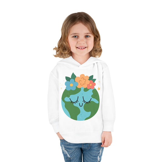 Cute Toddler Earth Day Hoodie with Flowers