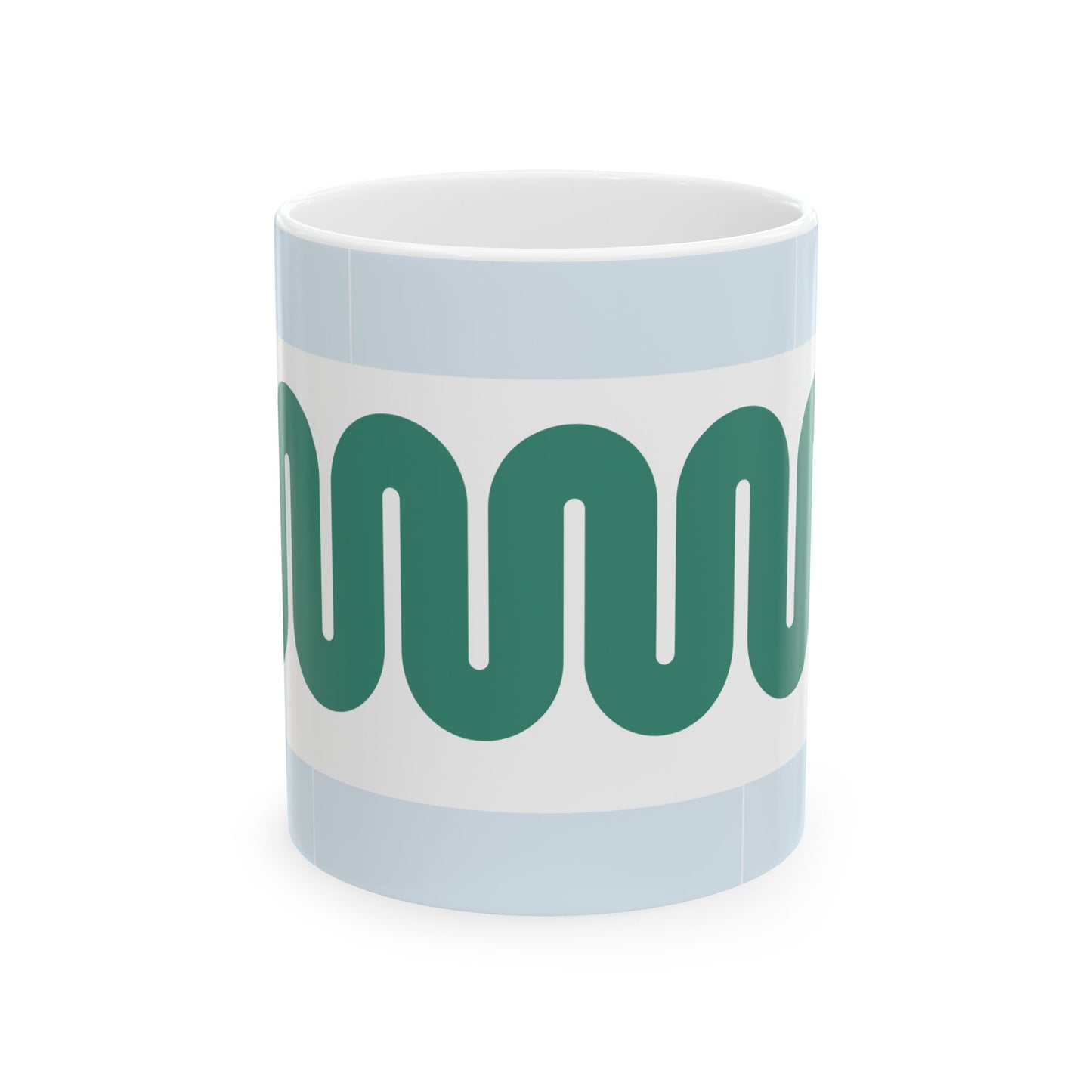 Modern Wave Design Ceramic Mug - 11oz & 15oz