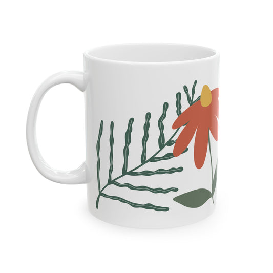 Floral Ceramic Mug – Vibrant Nature-Inspired Coffee Cup for Home & Gifting