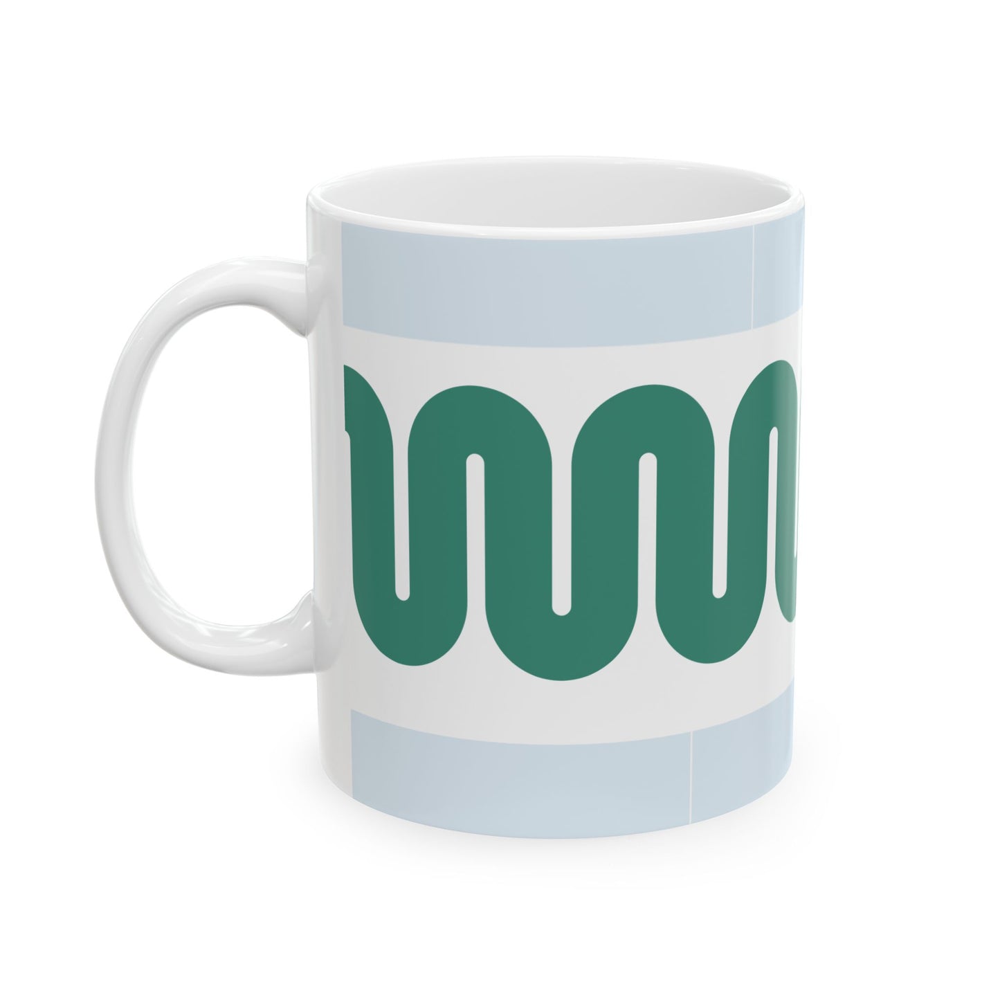 Modern Wave Design Ceramic Mug - 11oz & 15oz