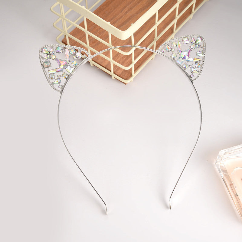 Alloy Spot Drill Rabbit Ears Hair Hoop Headdress