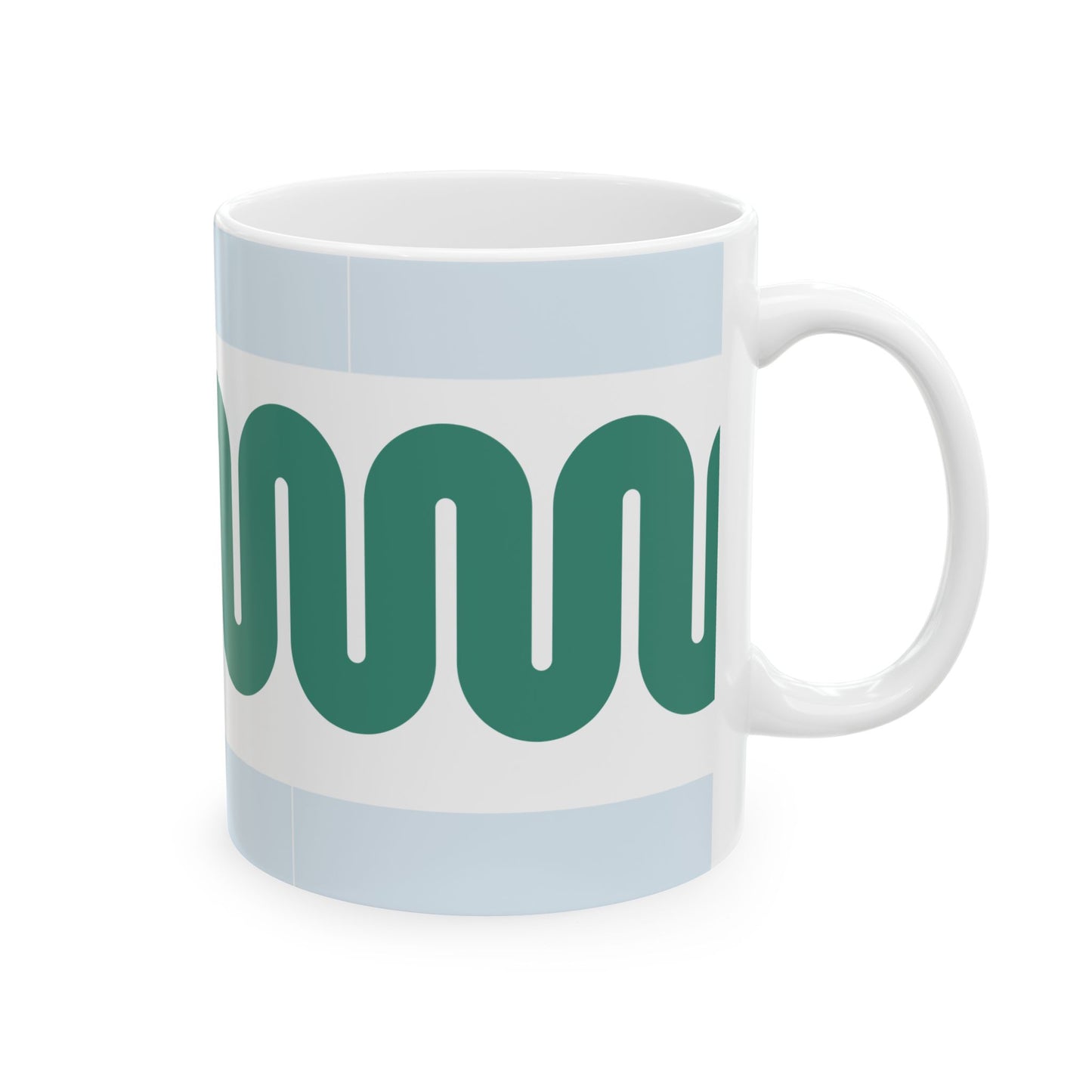 Modern Wave Design Ceramic Mug - 11oz & 15oz