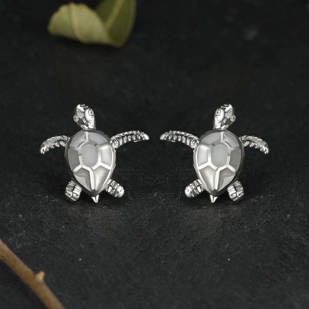 Marine Animal Series Turtle Copper Stud Earrings