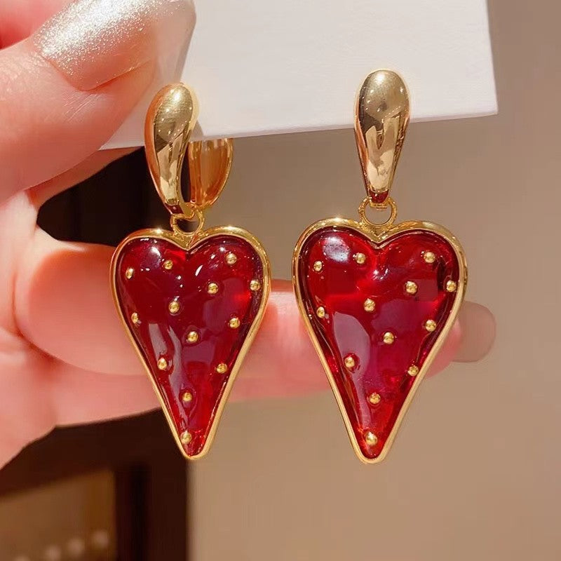 Personalized Fashion Heart-shaped Strawberry Earrings